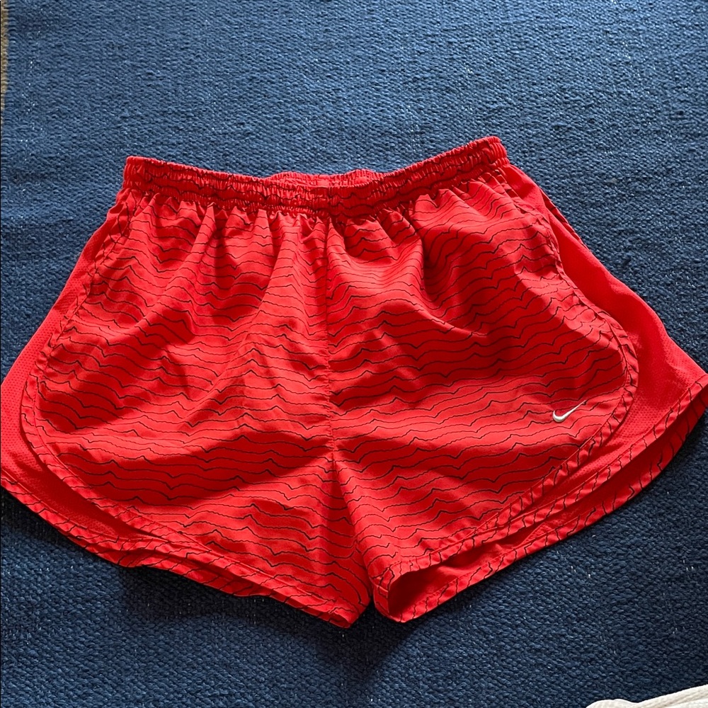 Nike Women's Bright red/black design Athletic Shorts